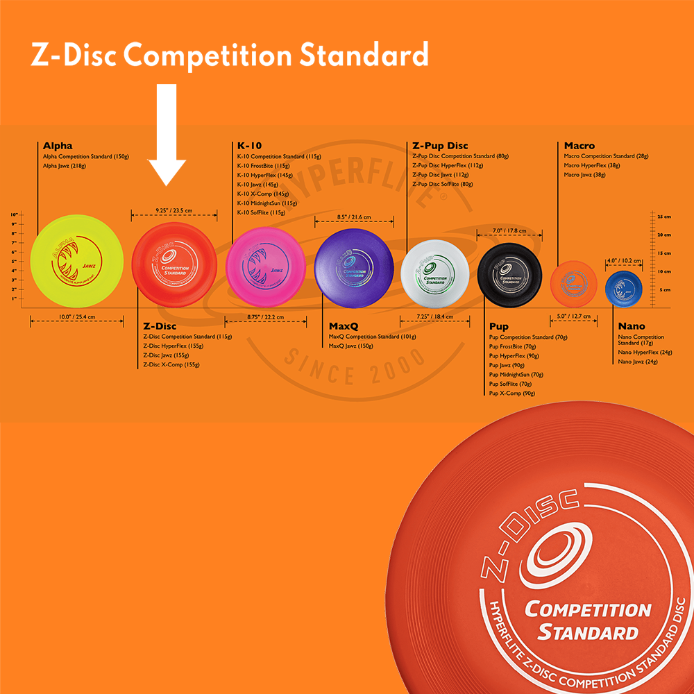 Hyperflite Z-Disc Competition Standard Hundefrisbee